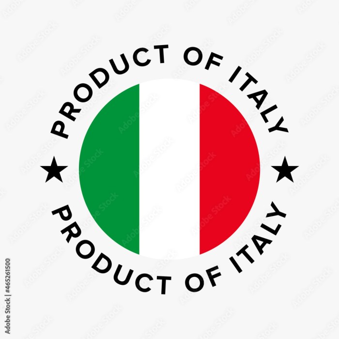 How to represent an italian products in the united states