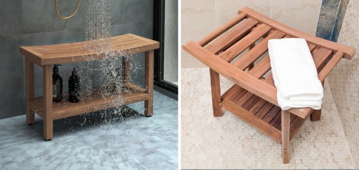 How to clean teak shower bench