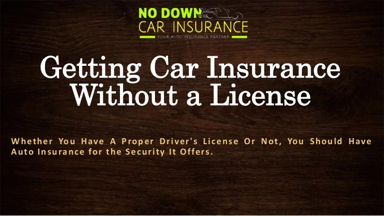 Driver insurance license without car know what Driver insurance license without car know what